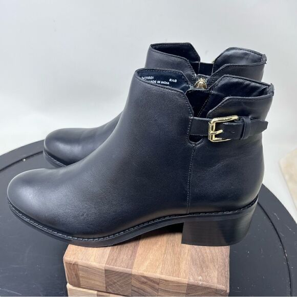 Cole Haan Haidyn Black Leather Ankle Zip Booties 6.5 - Picture 7 of 11